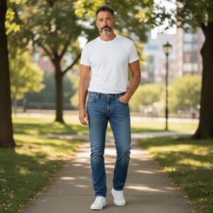 Levis 511 Slim Fit Jeans Mens W34 L32 Medium Wash Denim‎ Classic Style